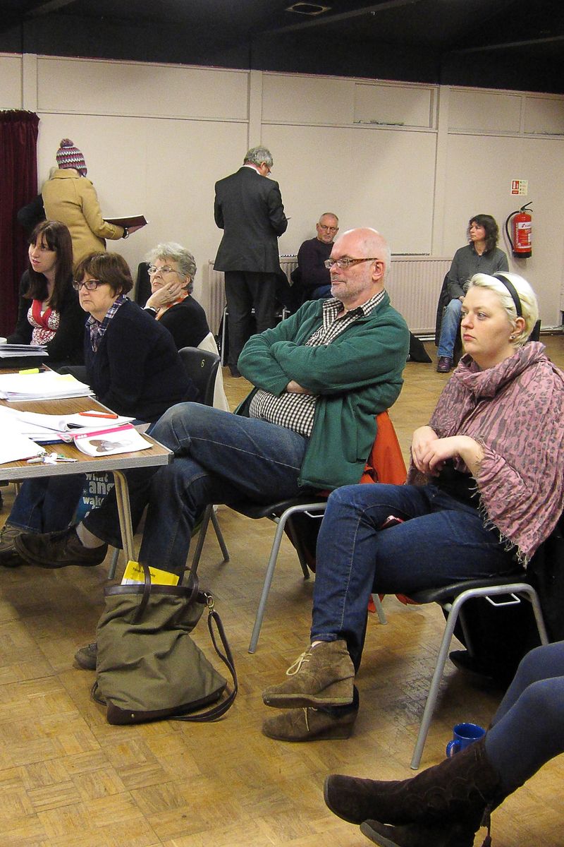 Good Things in rehearsal - the backstage crew watch on...