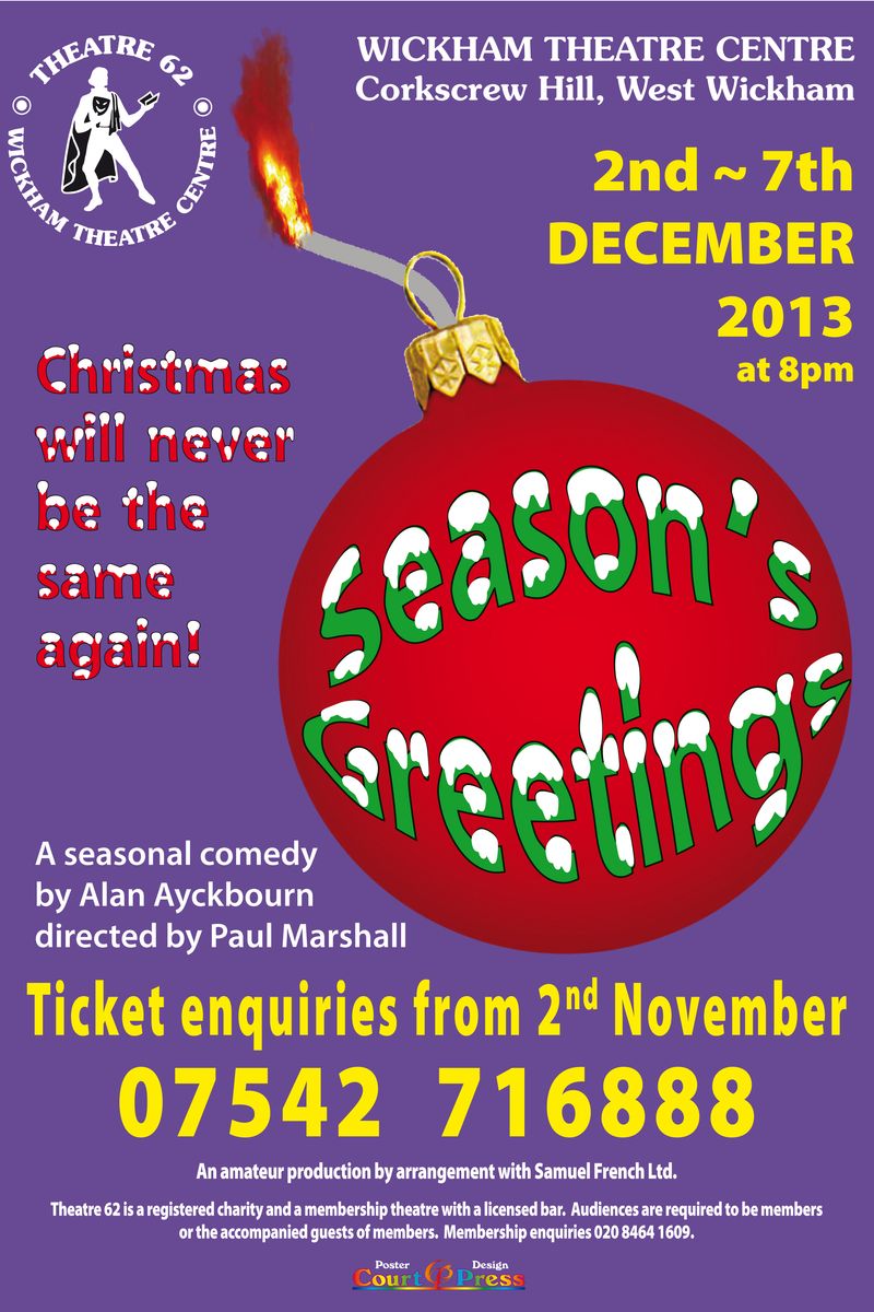 Seasons Greetings poster Theatre 62